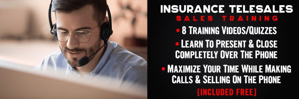 Insurance Telesales. sales training. 8 training videos/quizzes. learn to present & close completely over the phone. maximize your time while making calls & selling on the phone. included free.